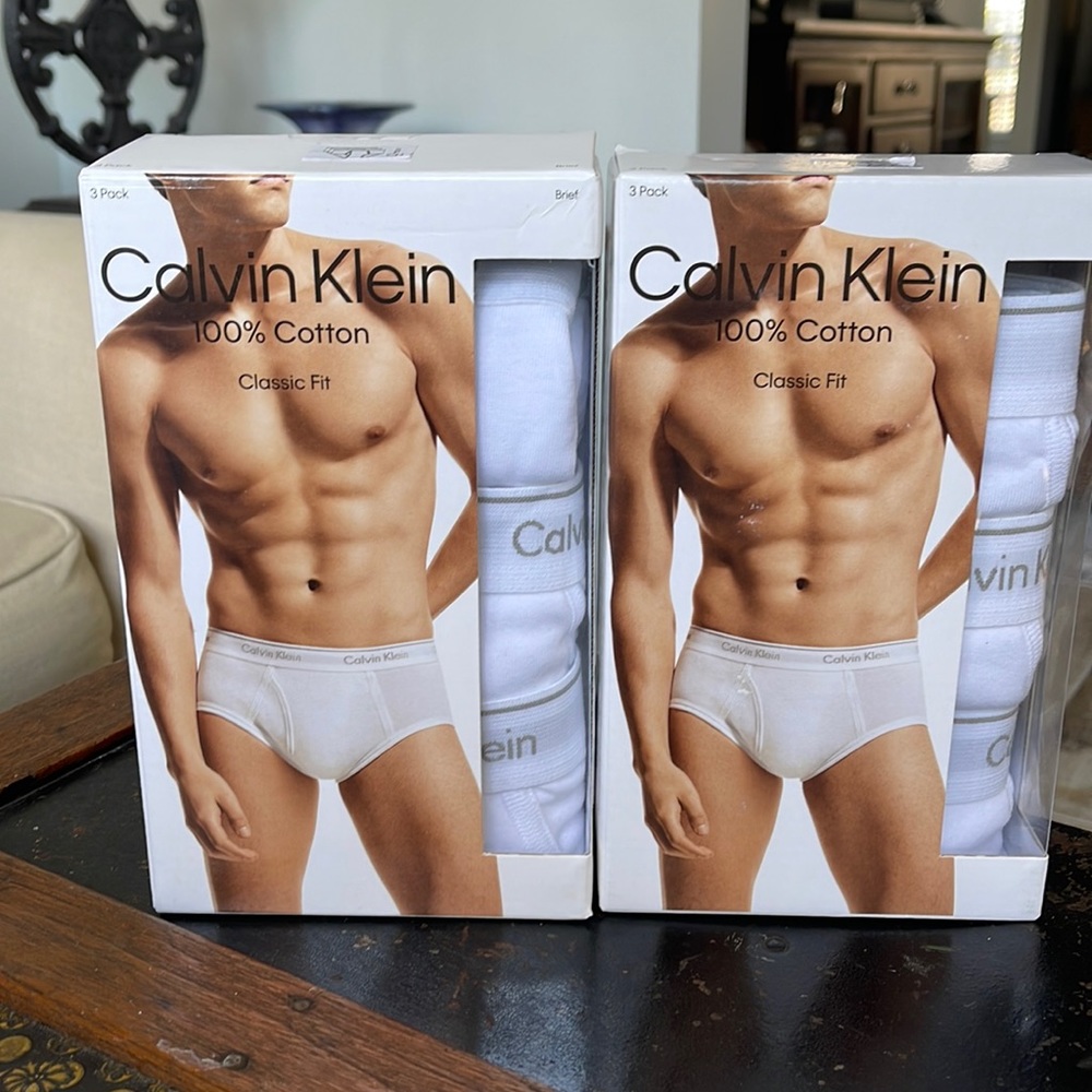 Calvin Klein Mens 100% Cotton Classic Fit Brief 2-3Packs